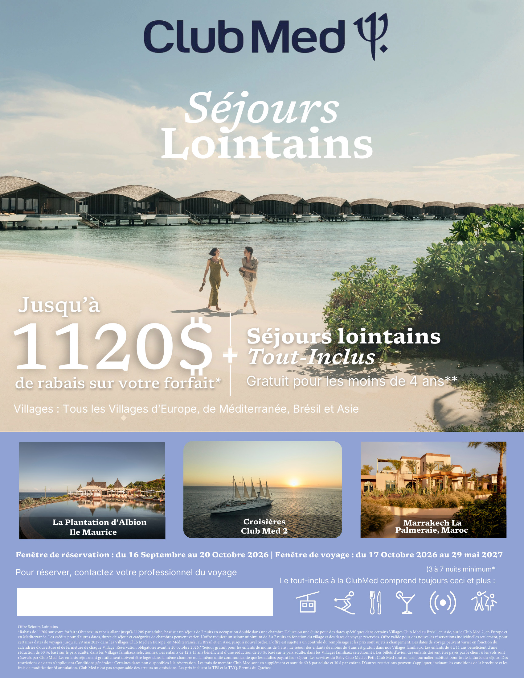 Club Med Séjours Lointains : forfaits tout inclus en Europe, Méditerranée, Brésil et Asie, à réserver d