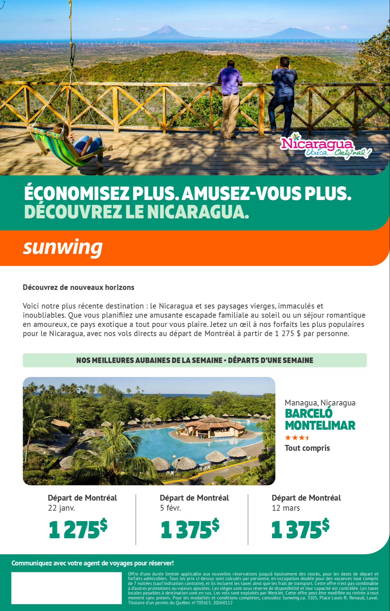 Promotion Vacances Sunwing  Senator Puerto Plata avec Voyages Aqua Terra Hautes-Laurentides